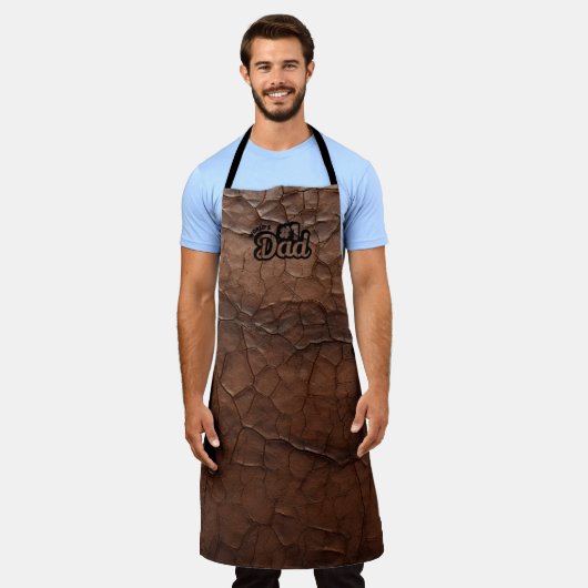 Tablier Papa N°1 - Finition Cuir (Porté)