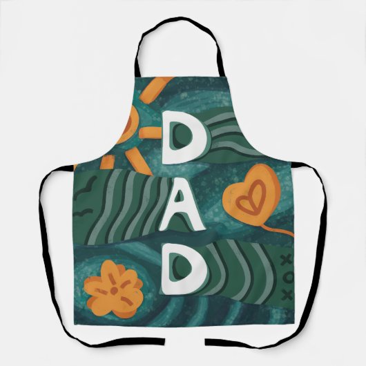 Tablier Papa - National Papa Jour d'appréciation Vert (Recto)