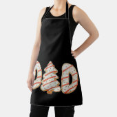 Tablier Papa Noël Arbre gâteau Mutation famille vacances (Insitu)