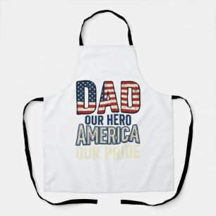 Tablier Papa patriote notre héros conception de chemise vi