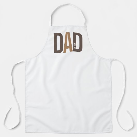 Tablier Papa personnalisé Brown moderne établi (Recto)