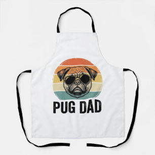Tablier Papa Pug Vintage Gravure Conception Amoureux des C