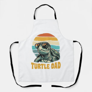 Tablier Papa Tortue Rétro Coucher de Soleil Vintage Gravur