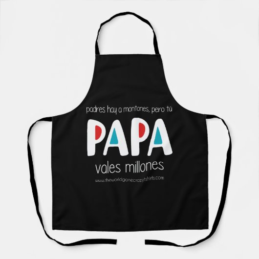 Tablier Papa vales millones (Recto)