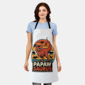 Tablier Papawsaurus Rétro Dinosaure Coucher de Soleil Desi (Porté)