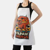 Tablier Papawsaurus Rétro Dinosaure Coucher de Soleil Desi (Insitu)