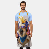 Tablier Papegaai Kookschort – Kleurrijk en Muzikaal Design (Porté)