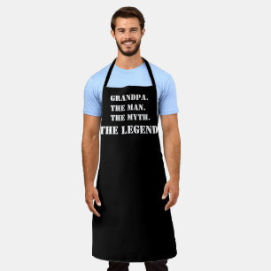 Tablier Papi L'Homme Le Mythe La Légende Grill Noir