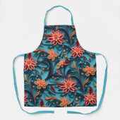 Tablier Papier floral motif tout-en-plan (Recto)