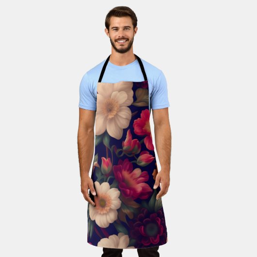 Tablier Papier peint à motifs floraux (Porté)