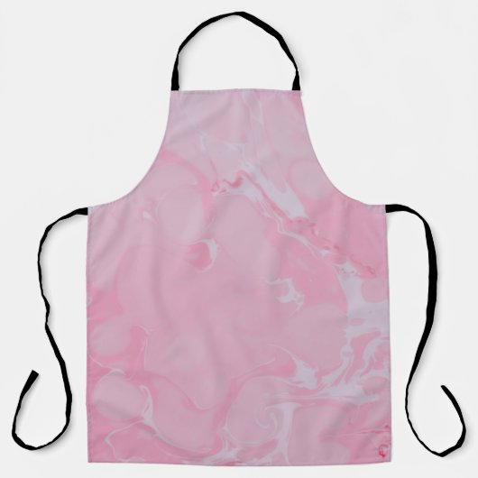 Tablier Papier peint abstrait rose (Recto)