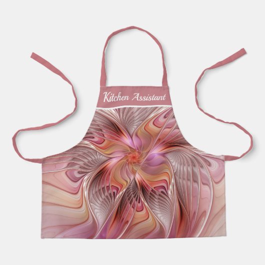 Tablier Papier peint fantaisie fractal coloré papillon abs (Recto)