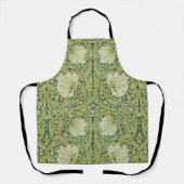 Tablier Papier peint floral bleu Pimpernel de William Morr (Recto)