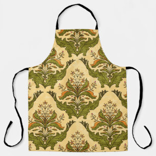 Tablier Papier peint floral classique : damassé stylisé.