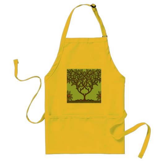 Tablier Papier peint frise d'arbre de William Morris (Devant)