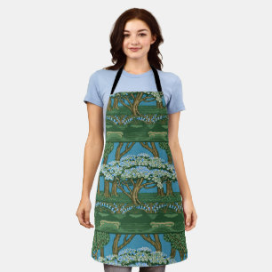 Tablier Papier peint vintage arbre de mai de Walter Crane