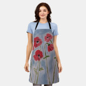 Tablier Papier rouge sauvage (Porté)