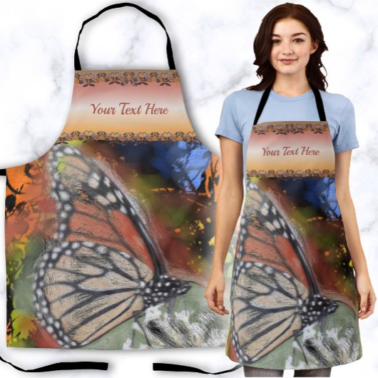 Tablier Papillon abstrait d'anniversaire PV02