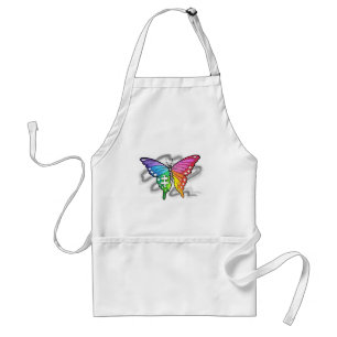 Tablier Papillon arc-en-ciel