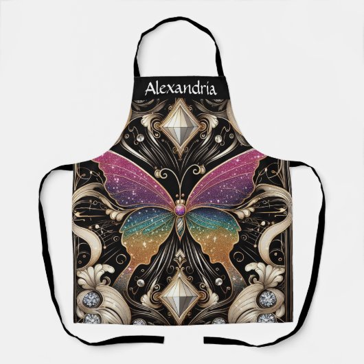Tablier Papillon Arc-en-ciel Art Déco (Recto)