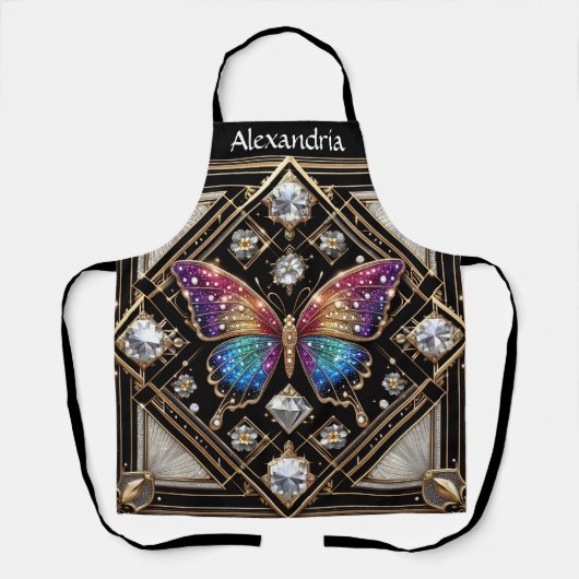 Tablier Papillon Arc-en-ciel Art Déco (Recto)