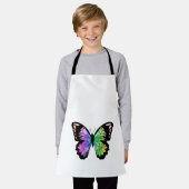 Tablier Papillon aux couleurs arc-en-ciel (Porté)
