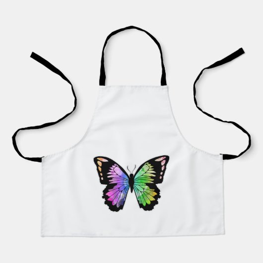 Tablier Papillon aux couleurs arc-en-ciel (Recto)