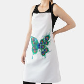 Tablier Papillon aux plumes de paon vert (Insitu)
