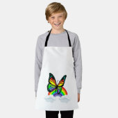 Tablier Papillon avec arc-en-ciel (Porté)