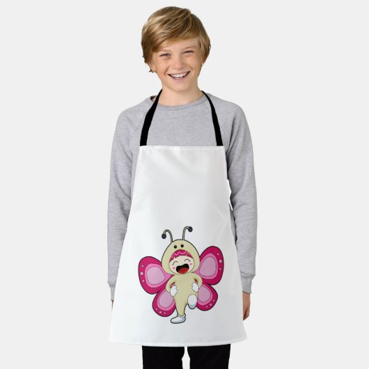 Tablier Papillon avec costume (Porté)