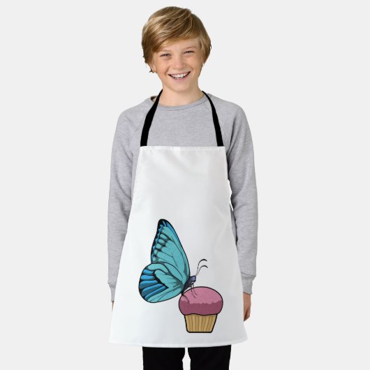 Tablier Papillon avec muffin (Porté)