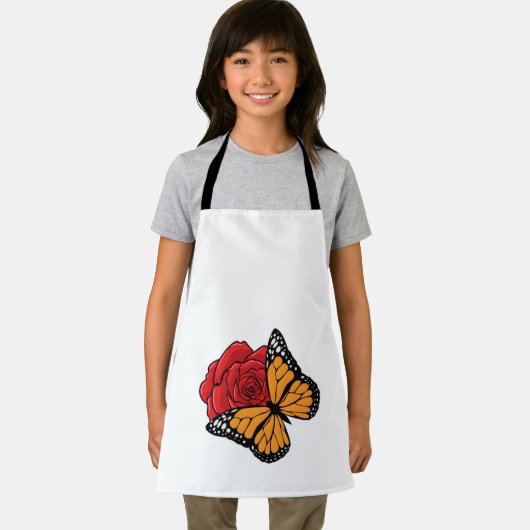 Tablier Papillon avec Rose (Insitu)