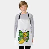 Tablier Papillon avec tasse de café (Porté)