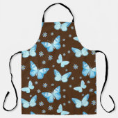 Tablier Papillon bleu floral (Recto)