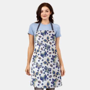 Tablier Papillon bleu lunaire