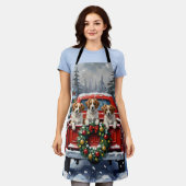 Tablier Papillon Christmas Red Truck Holiday (Porté)