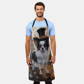 Tablier Papillon Citrouille Halloween effroi (Porté)