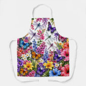 Tablier Papillon Coloré & Floral de Libellule (Recto)