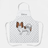 Tablier Papillon couleur sable rouge mignon avec texte per (Recto)