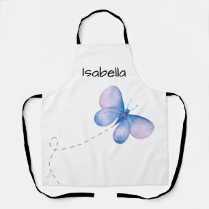 Tablier Papillon de peinture à l'eau Nom de vol écriture A