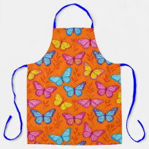 Papillon électrique orange et bleu royal motif A