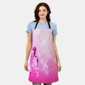 Tablier Papillon magenta (Porté)