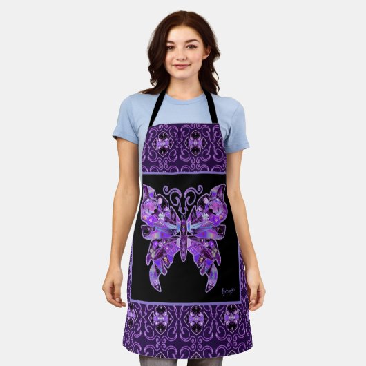 Tablier Papillon pourpre 31 (Porté)