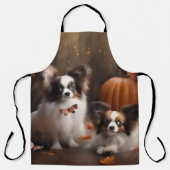 Tablier Papillon Puppy Automne Citrouille de plaisir (Recto)