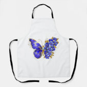 Tablier Papillon saphir à fleurs (Recto)