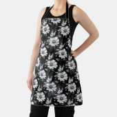 Tablier Papillon sur Motif à fleurs - Noir (Insitu)