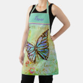 tablier papillon turquoise et violet (Insitu)