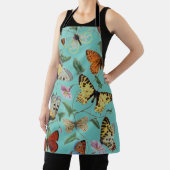 Tablier Papillon vintage et peinture papillon, Turquoise (Insitu)