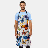 Tablier Papillons à l'aquarelle  (Porté)