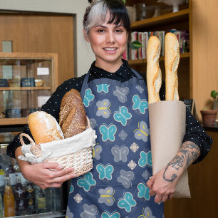 Tablier Papillons Abstraits